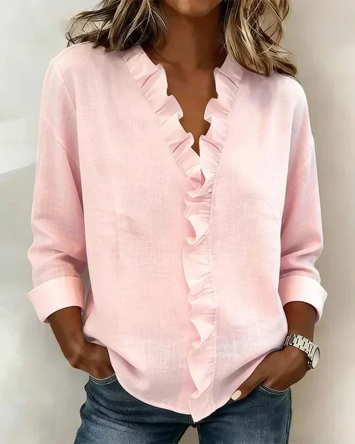 Uma Women's Blouse | Relaxed Fit, V-neck