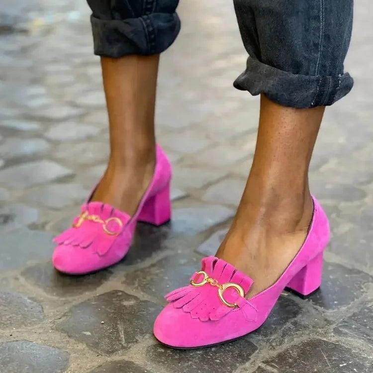 Saskia Women's Suede Loafers - front view