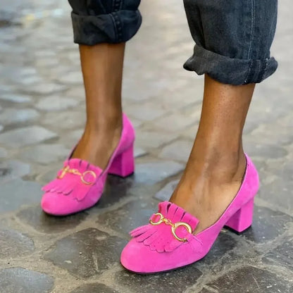 Saskia Women's Suede Loafers - front view