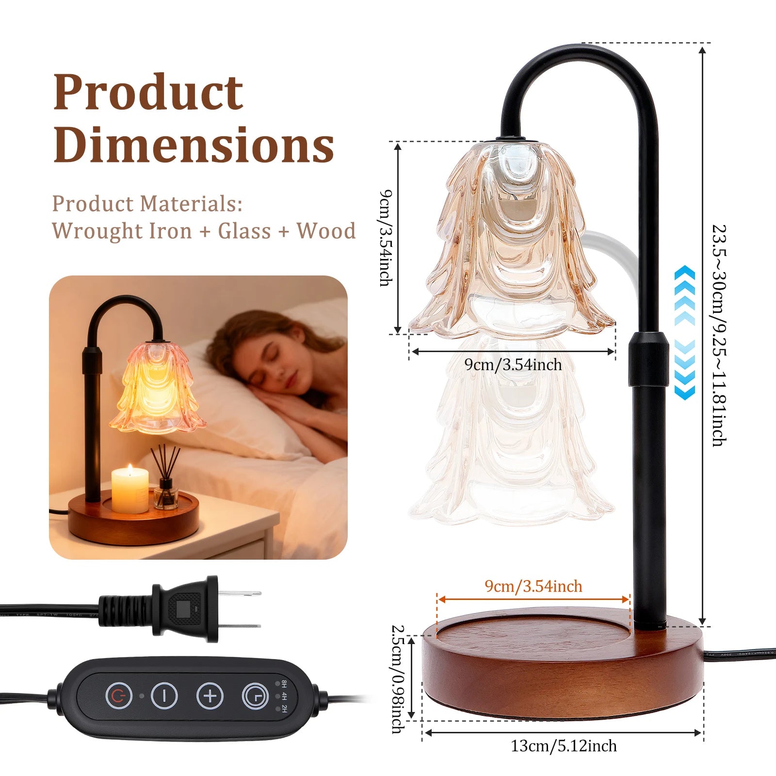 Kestrel LED Dimmable Lamp - back view