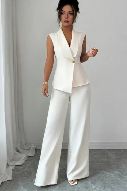 Rowan Women's Wide Leg Trousers - fabric and finish detail