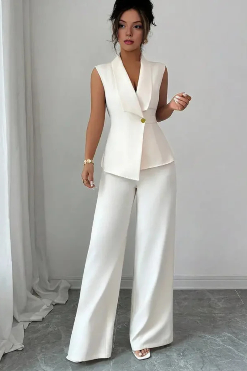 Rowan Women's Wide Leg Trousers - fabric and finish detail