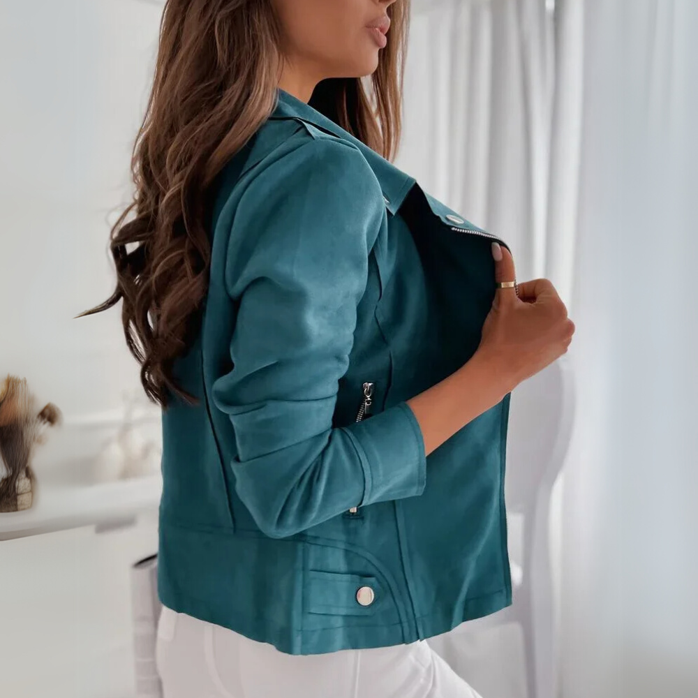 Tallulah Women's Suede Blazer - back view