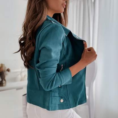 Tallulah Women's Suede Blazer - back view