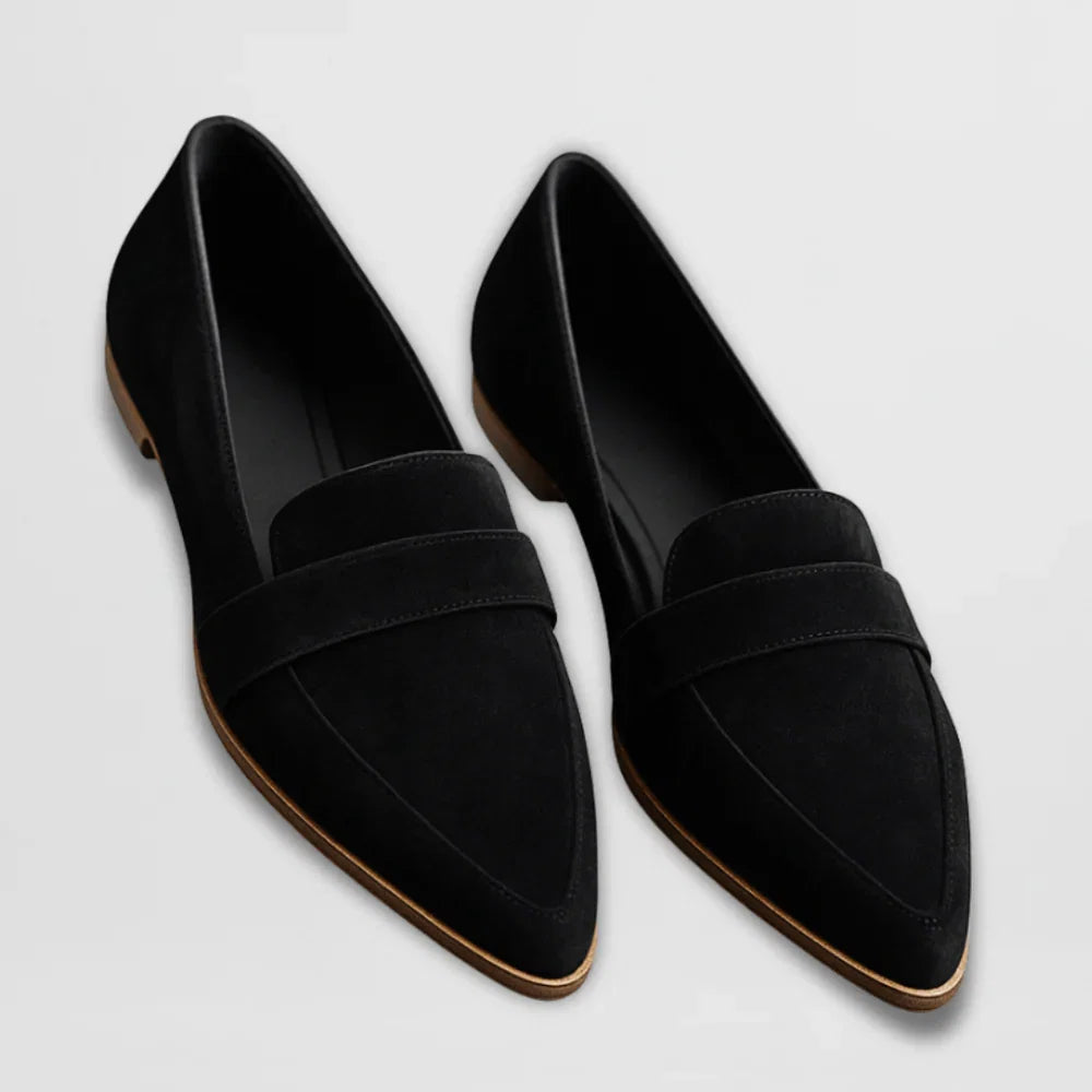 Ulla Women's Suede Loafers - fabric and finish detail