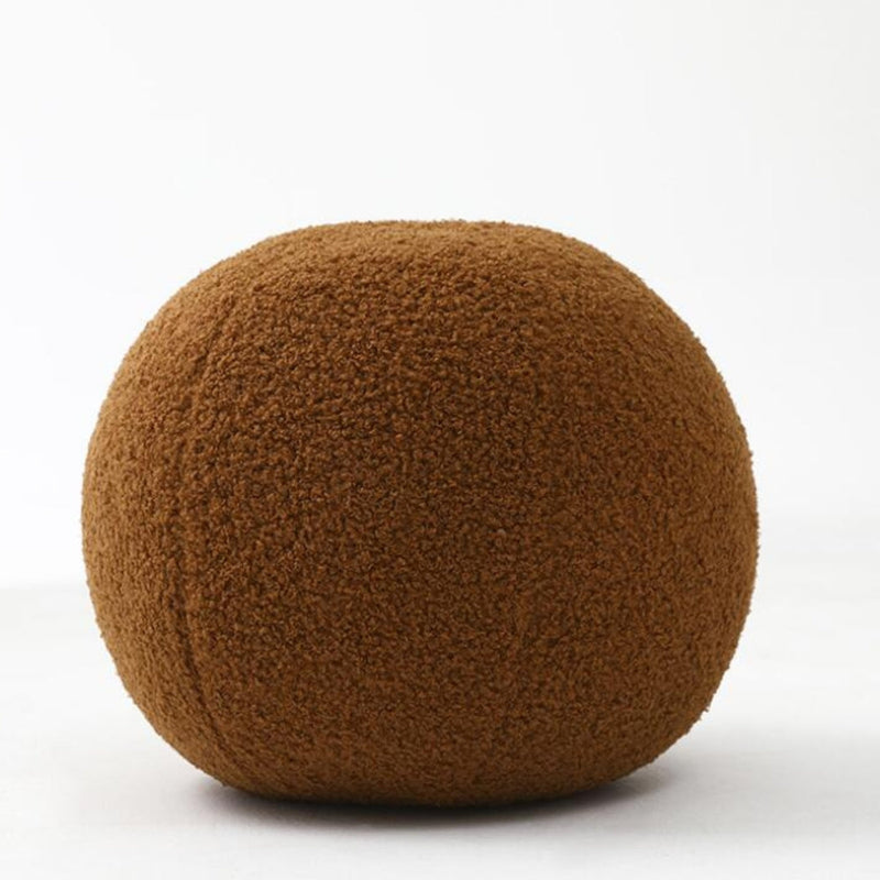 Plush Ball Shaped Boucle Cushion | Bouclé, Plush
