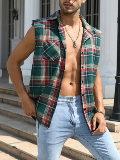 Harlow Women's Plaid Vest - shown in use