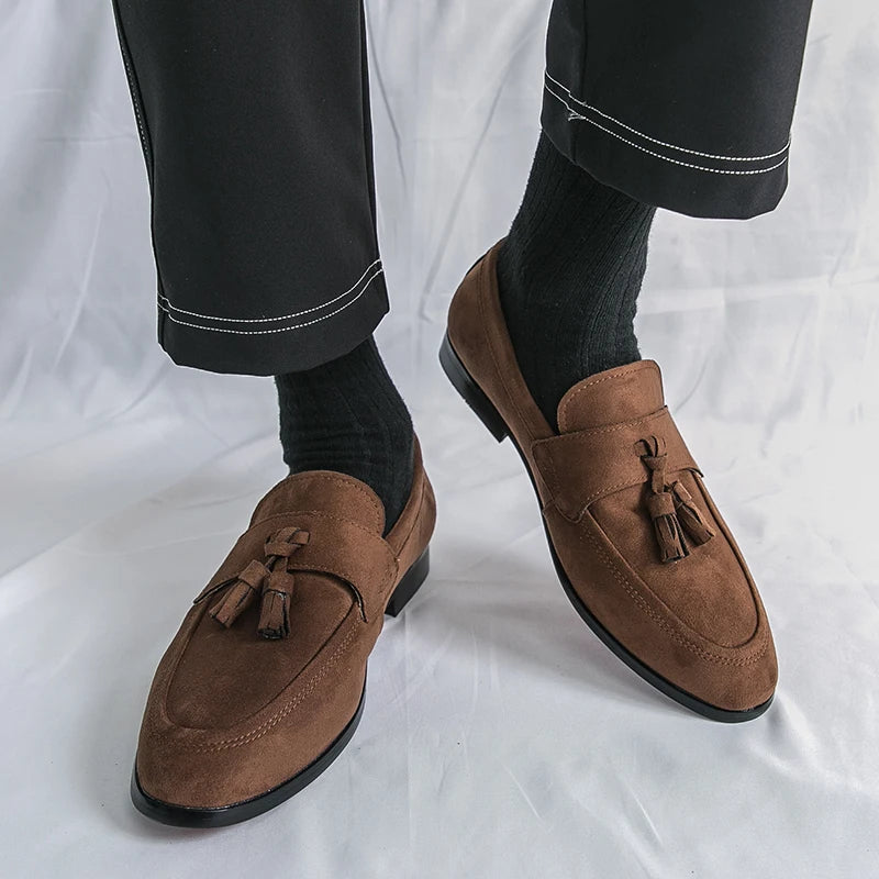 Fleur Women's Suede Loafers - shown in use
