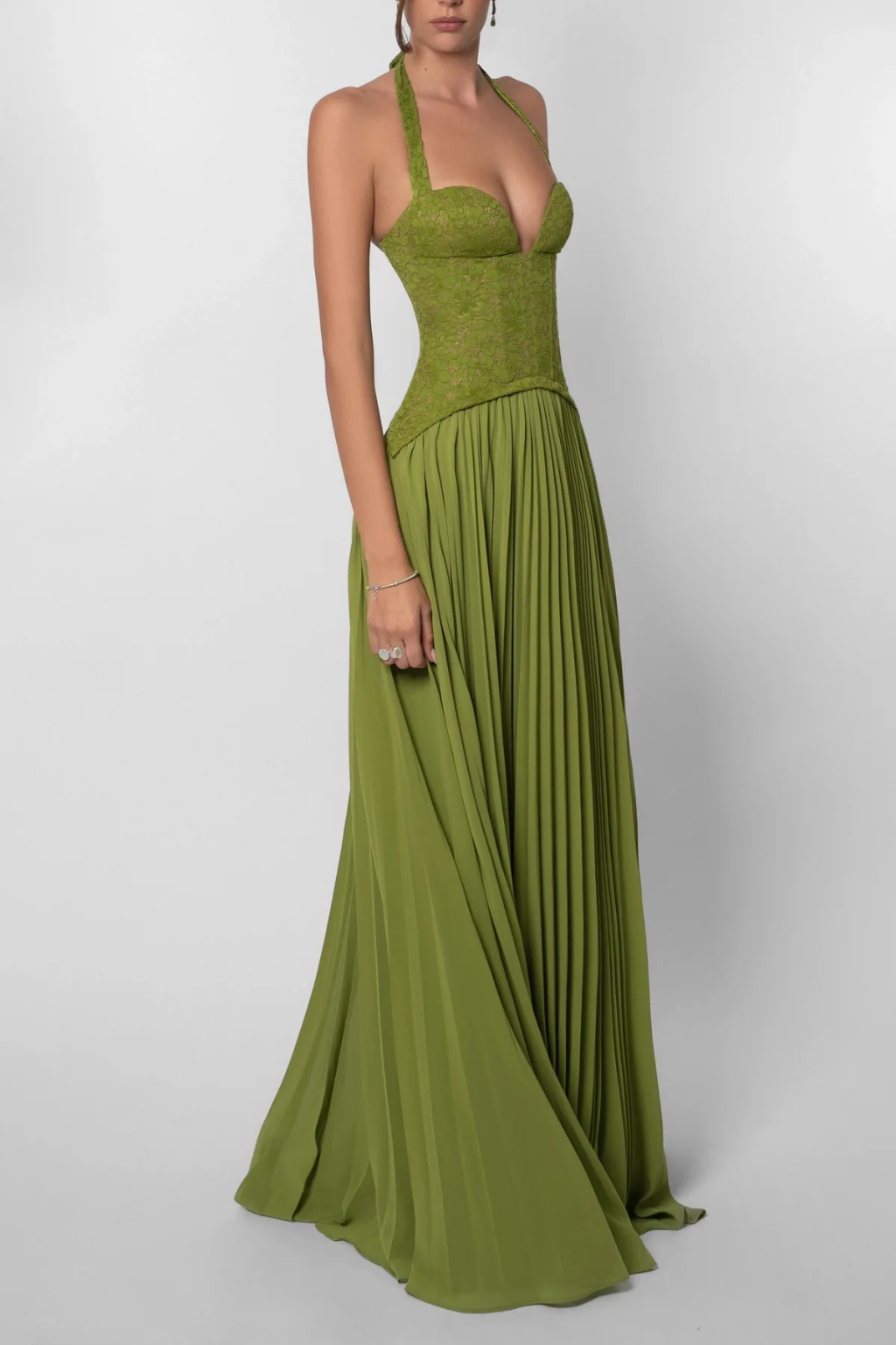 Tilda Women's Pleated Maxi Dress - close-up detail