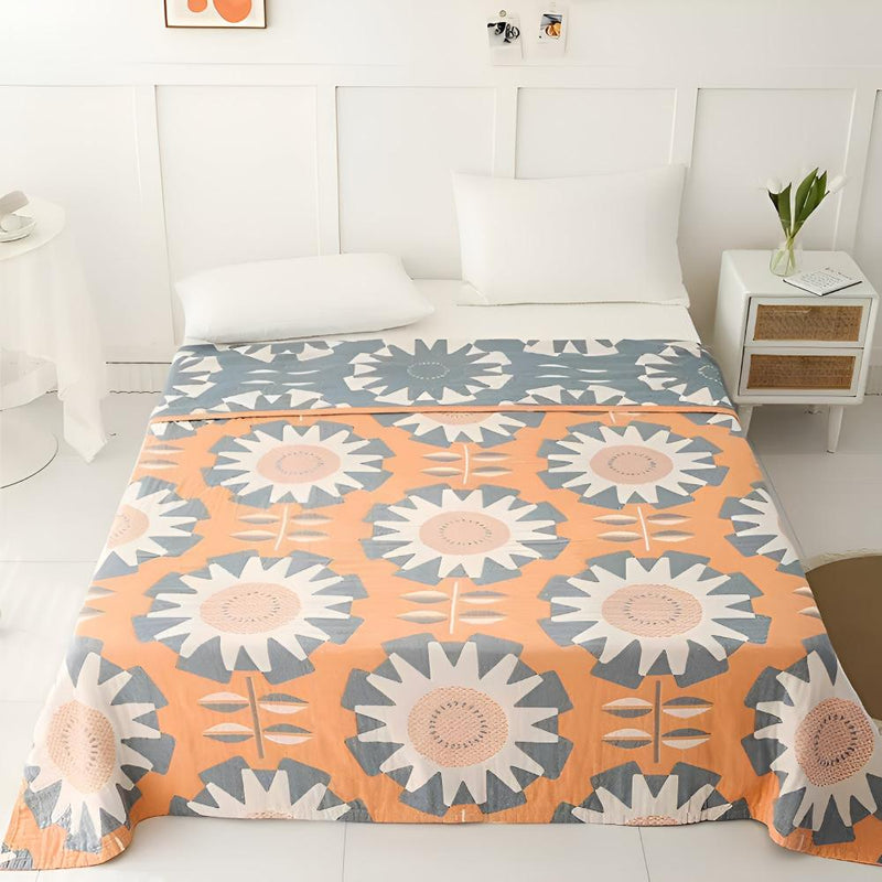 Grove Windmill Flower Patterns Cotton Blanket | Cotton, Year-Round