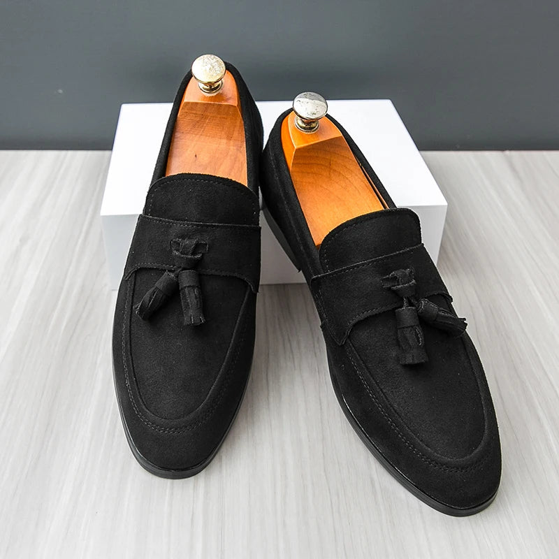 Fleur Women's Suede Loafers - styled view