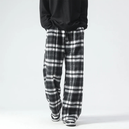 Nora Women's Plaid Joggers - close-up detail