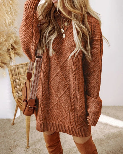 Violette Women's Cable Knit Sweater - flat lay
