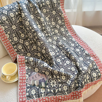 Pure Cotton Bath Towel | Patterned, Quick-Dry