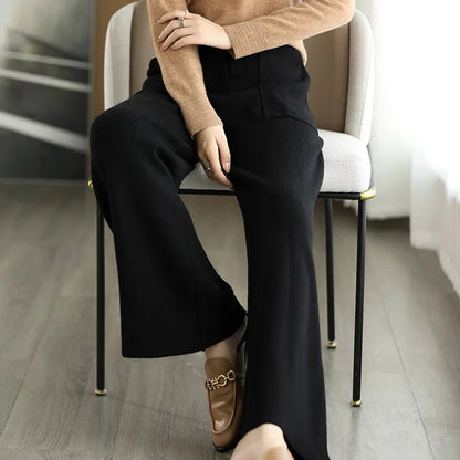 Saskia Women's Wool Pant - back view