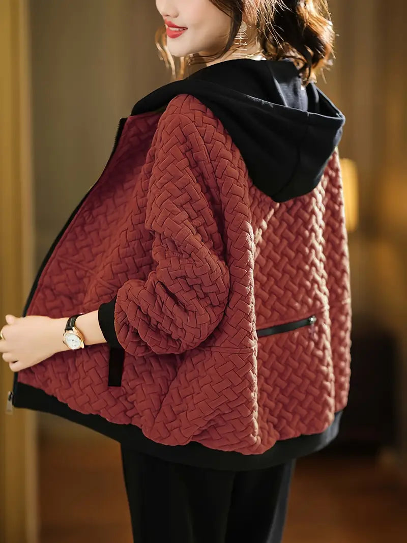 Wren Women's Quilted Hoodie - full-length view