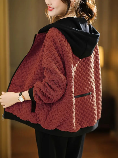 Wren Women's Quilted Hoodie - full-length view