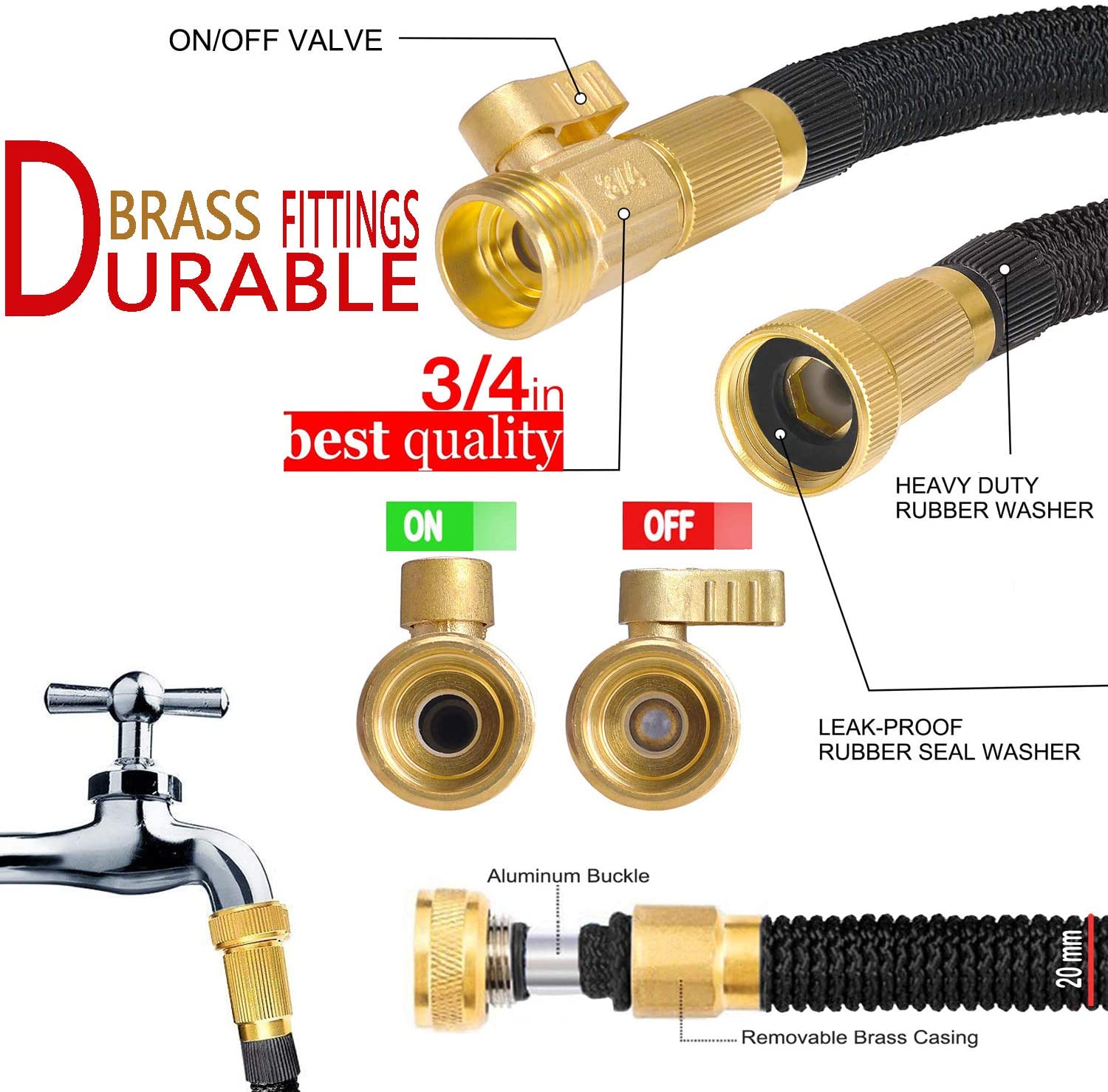 Ash Portable Garden Hose - back view