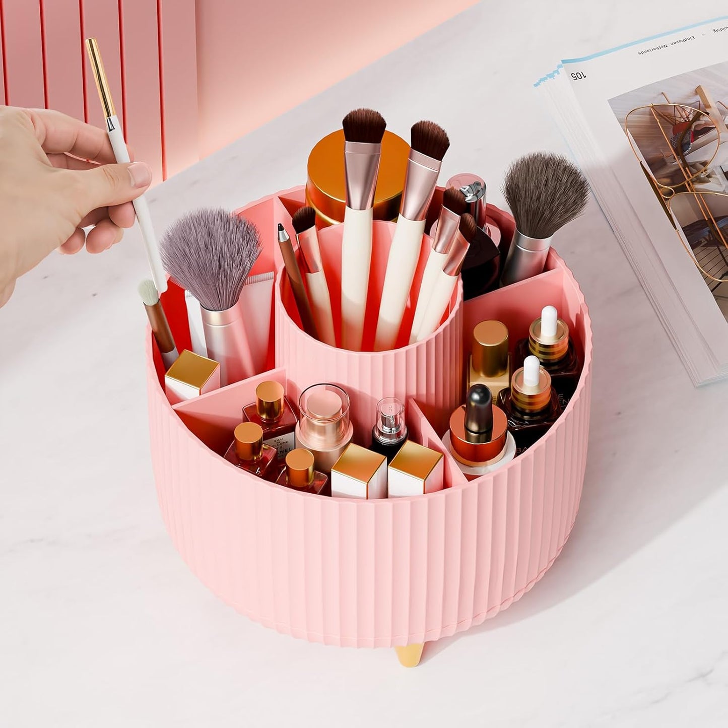Aspen Storage Organizer - fabric and finish detail