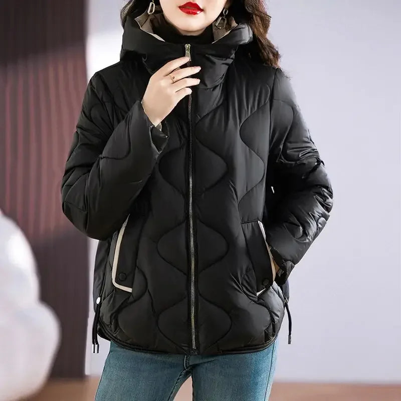 Odette Women's Quilted Puffer Jacket - shown in use