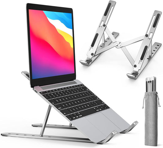 Ash Adjustable Foldable Laptop Stand - front view