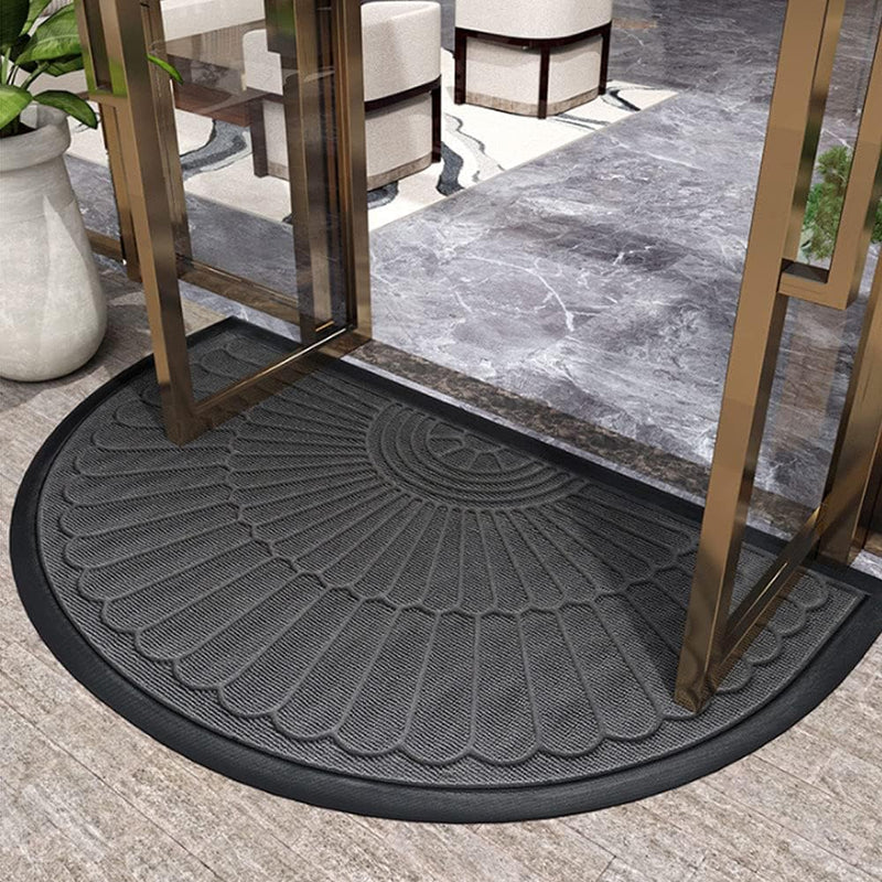 Semi-Circular Rubber Door Mat | Non-Slip, Entryway