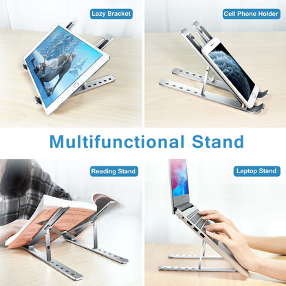 Ash Adjustable Foldable Laptop Stand - back view