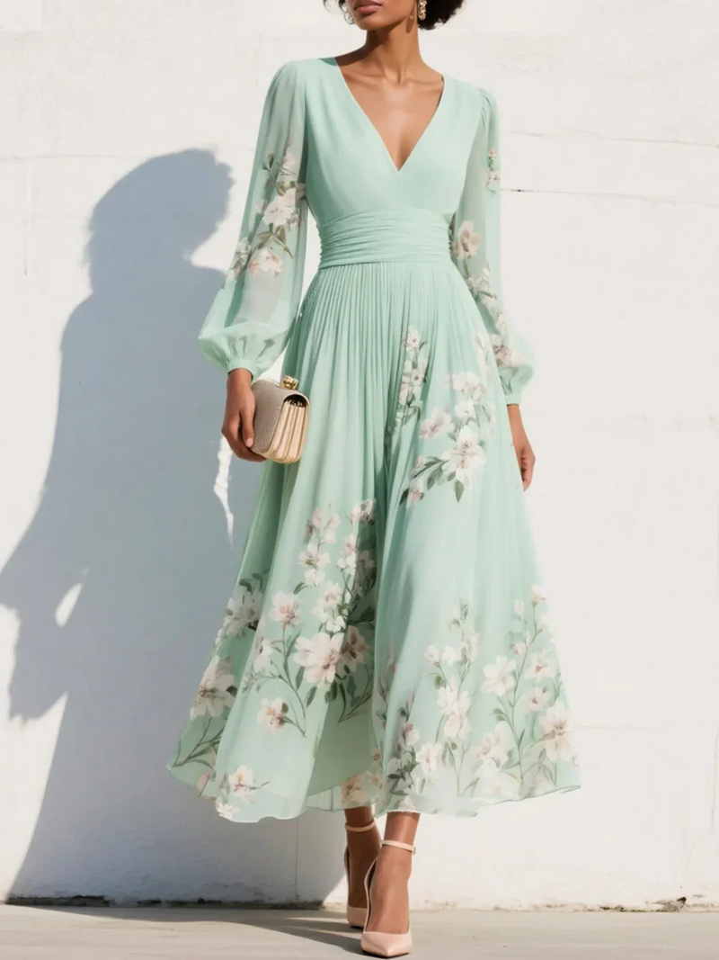 Ruby Women's Pleated Midi Dress - front view