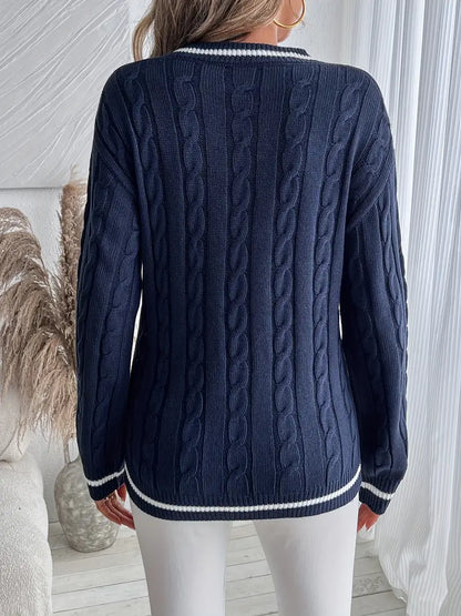 Ruby Women's Cable Knit Sweater - full-length view
