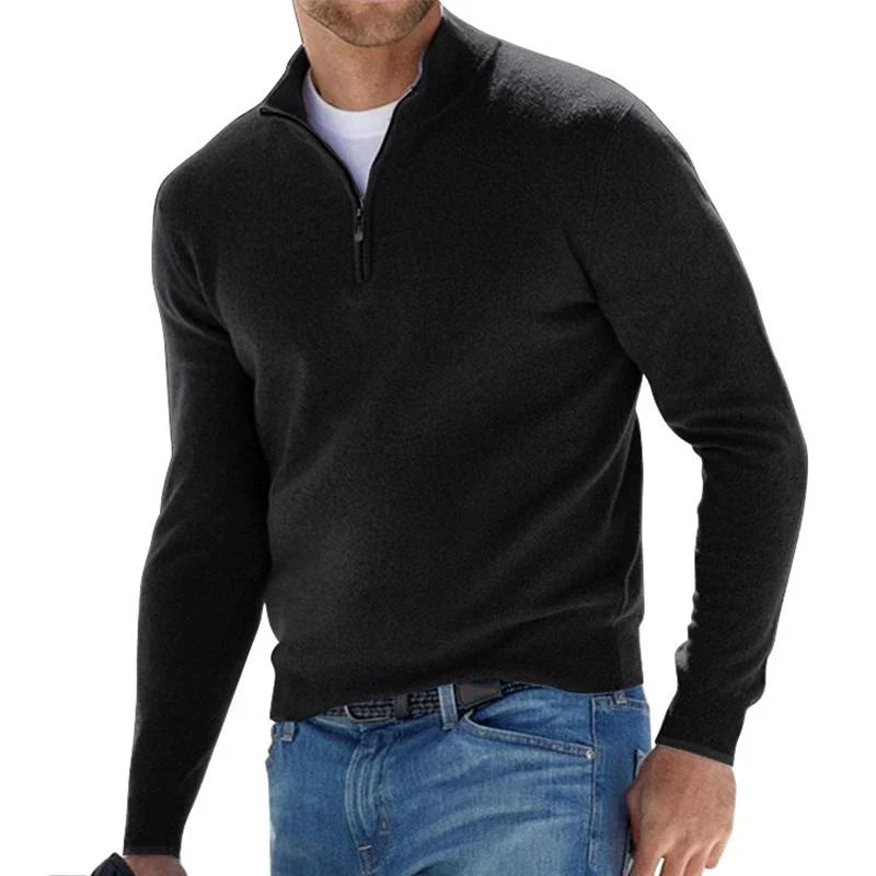 Flynn Men's Sweater - fabric and finish detail