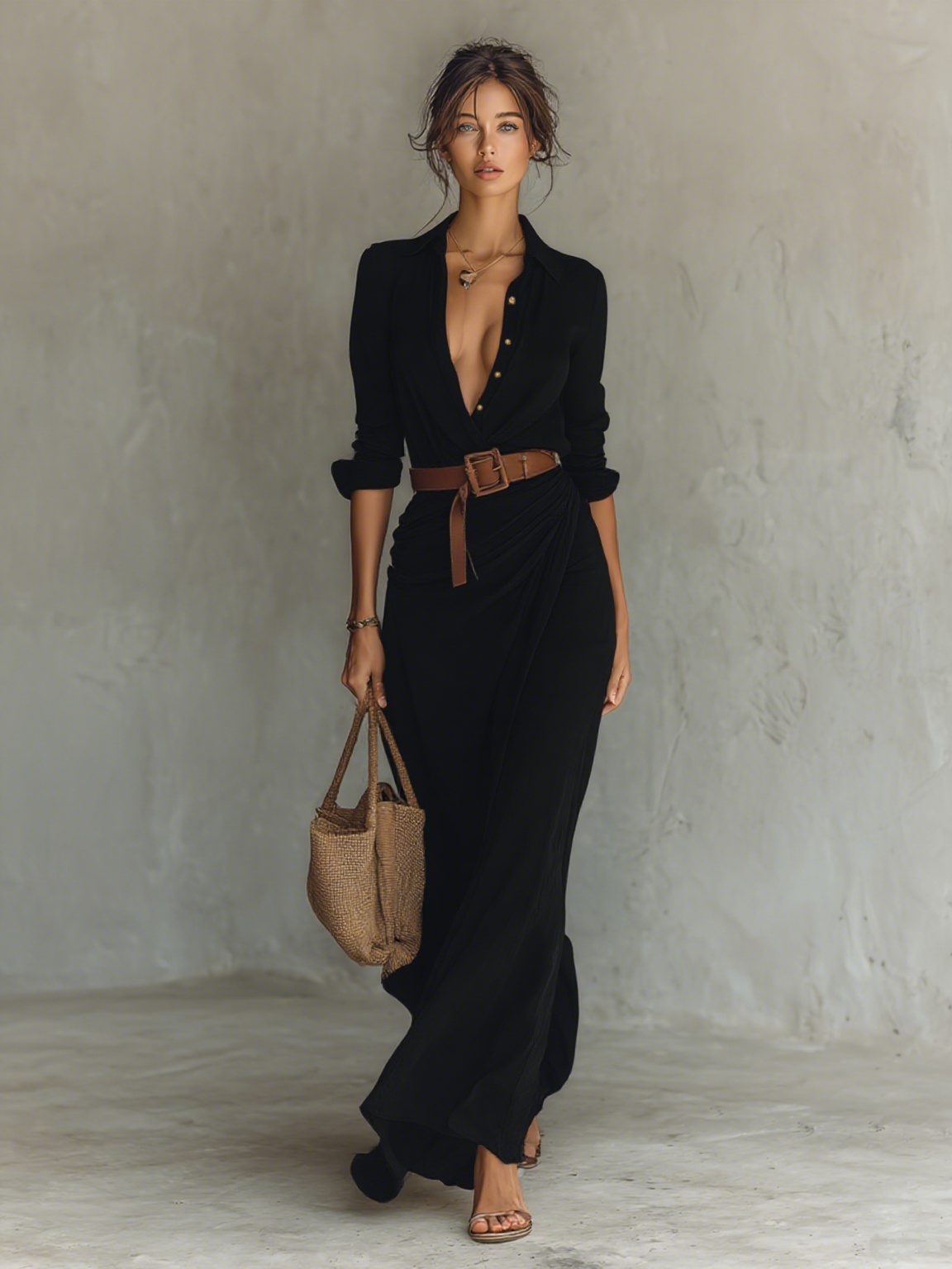 Maren Women's Maxi Dress - back view