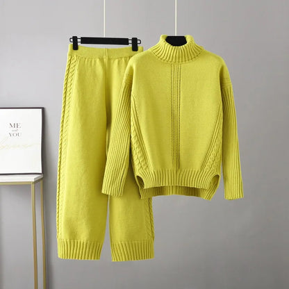 Mira Women's Cable Knit Two-piece Set - front view