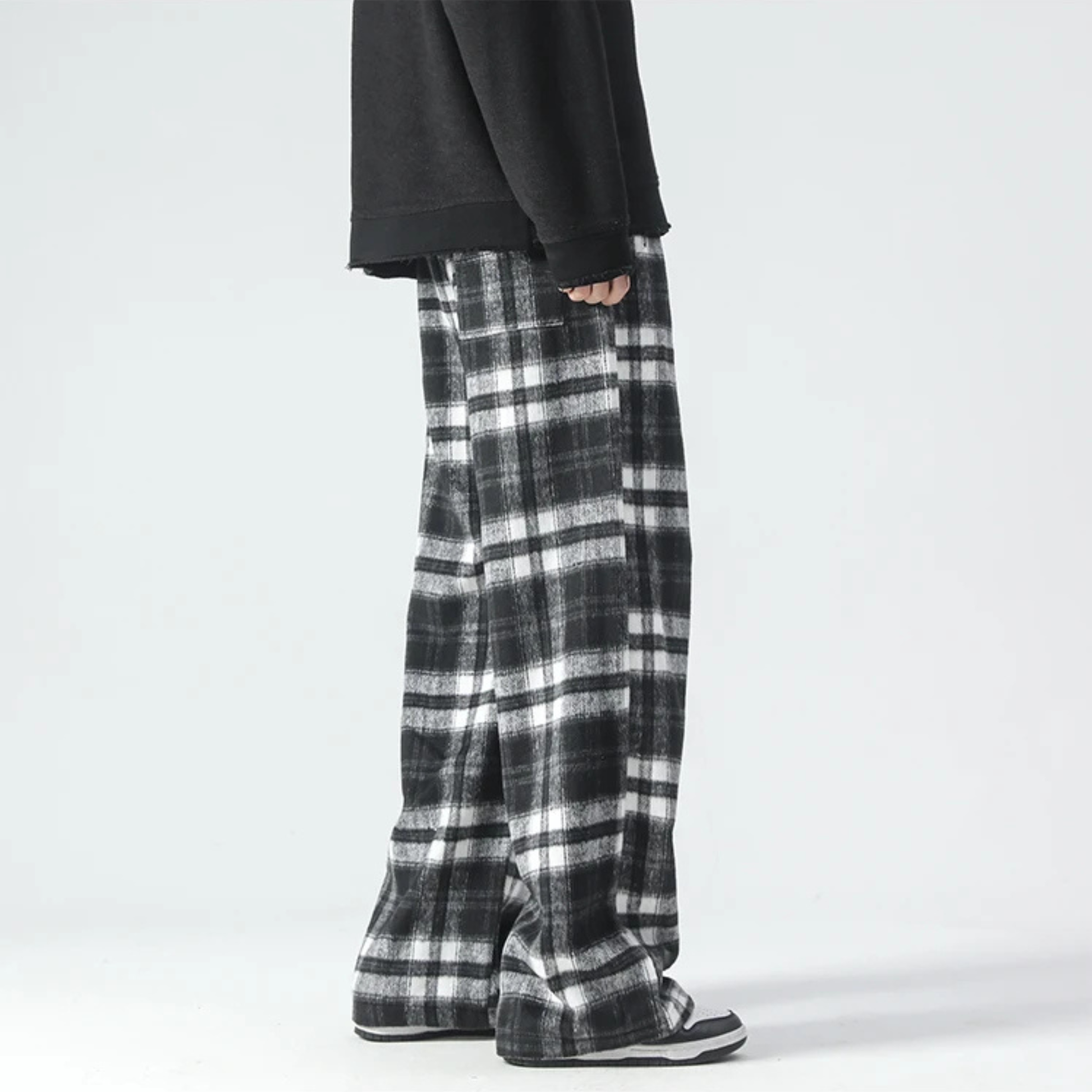 Nora Women's Plaid Joggers - flat lay
