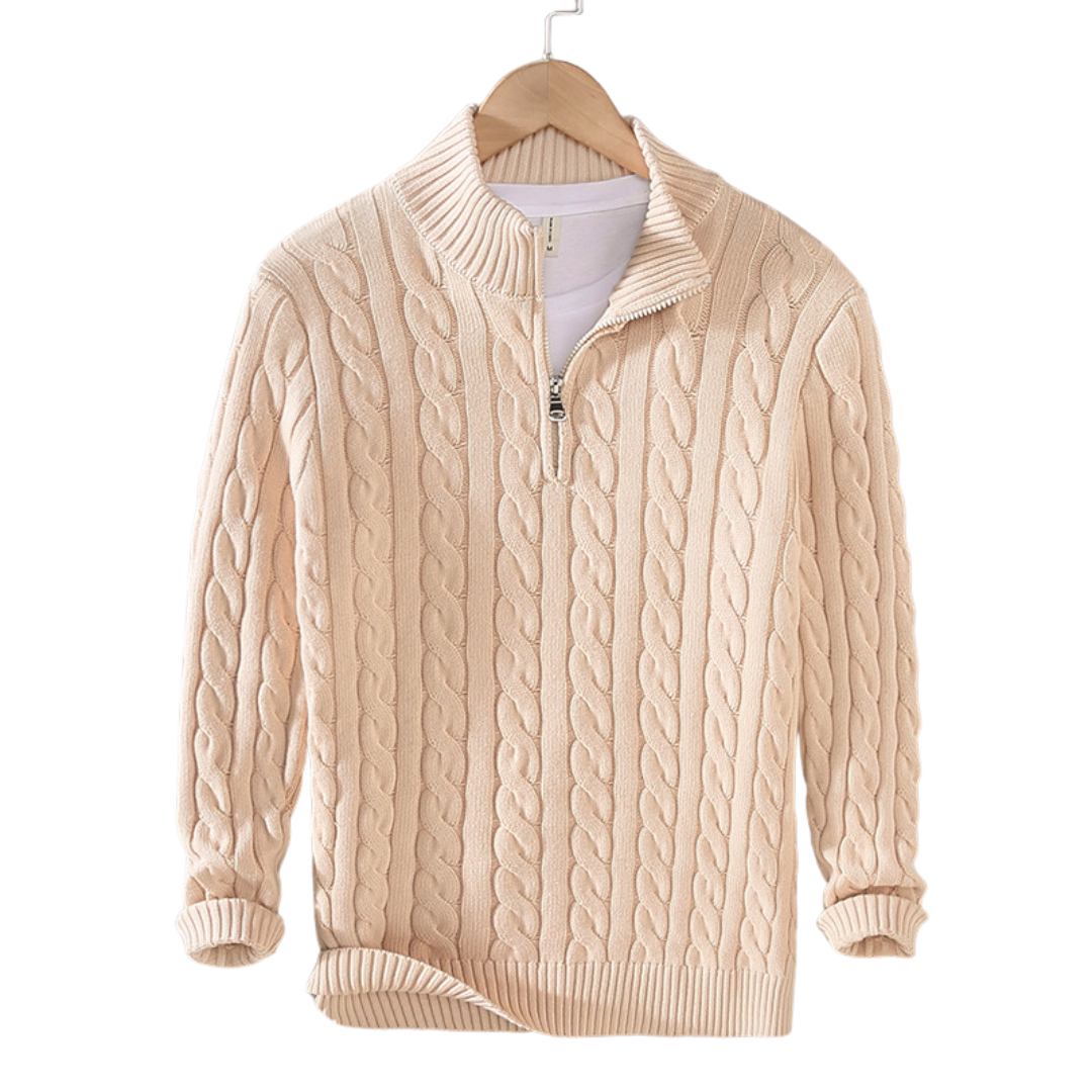 Auden Men's Cable Knit Sweater - full-length view
