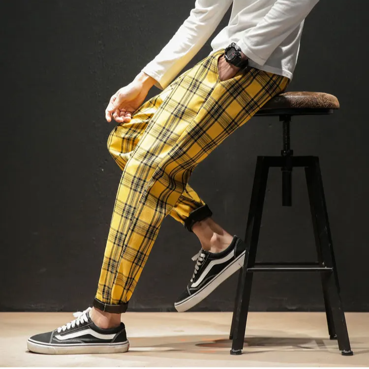 Ines Women's Plaid Trousers | Brown, Grey