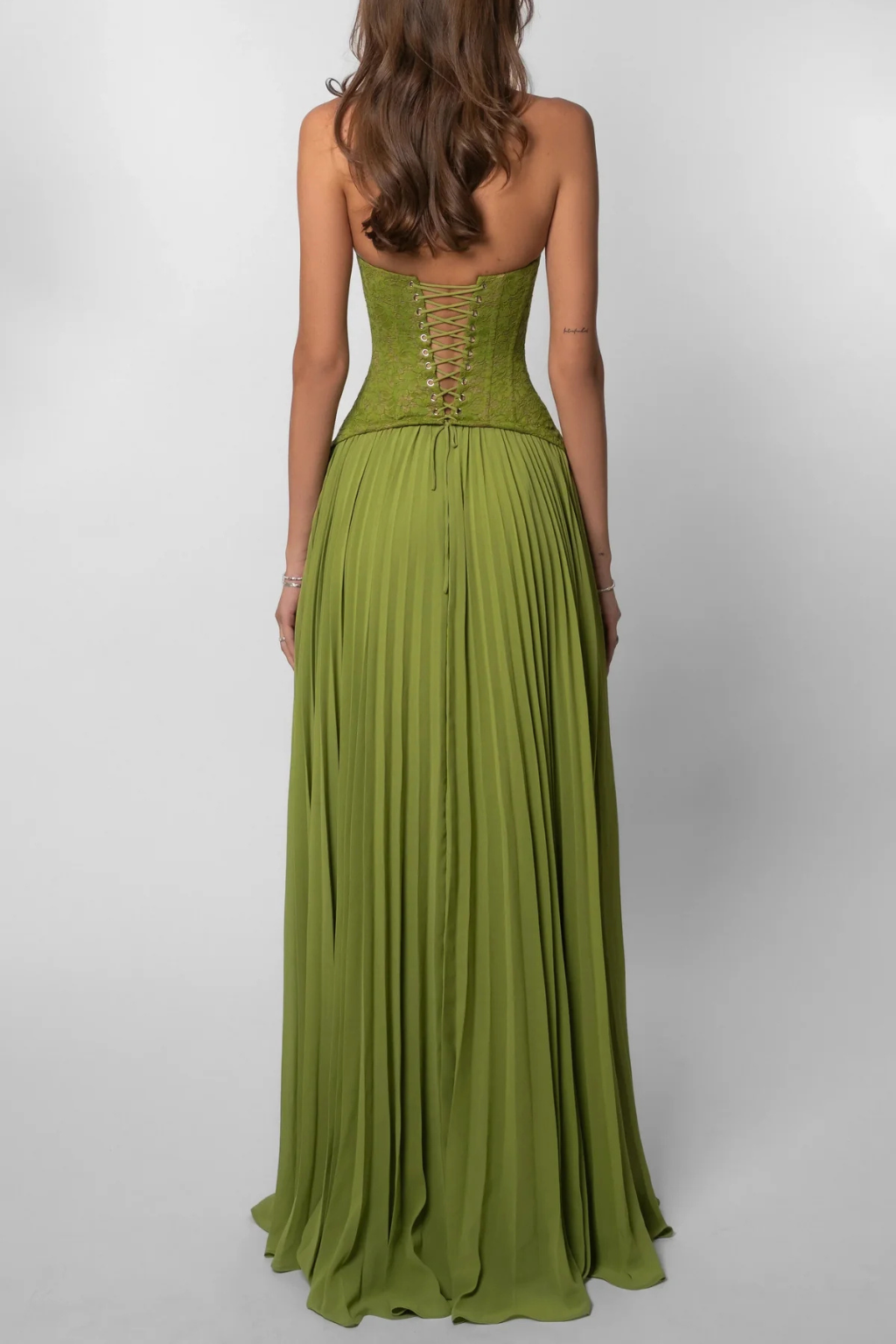 Tilda Women's Pleated Maxi Dress - flat lay