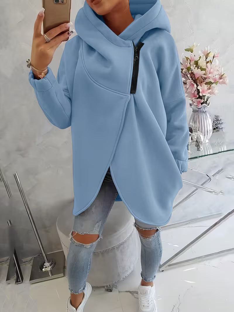 Mira Women's Asymmetric Hoodie - back view