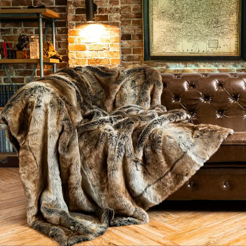 Ash Solar Throw Blanket - styled view