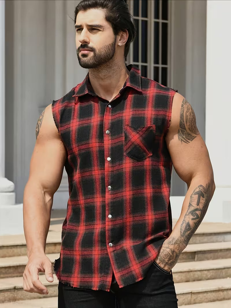 Harlow Women's Plaid Vest | Black, Green