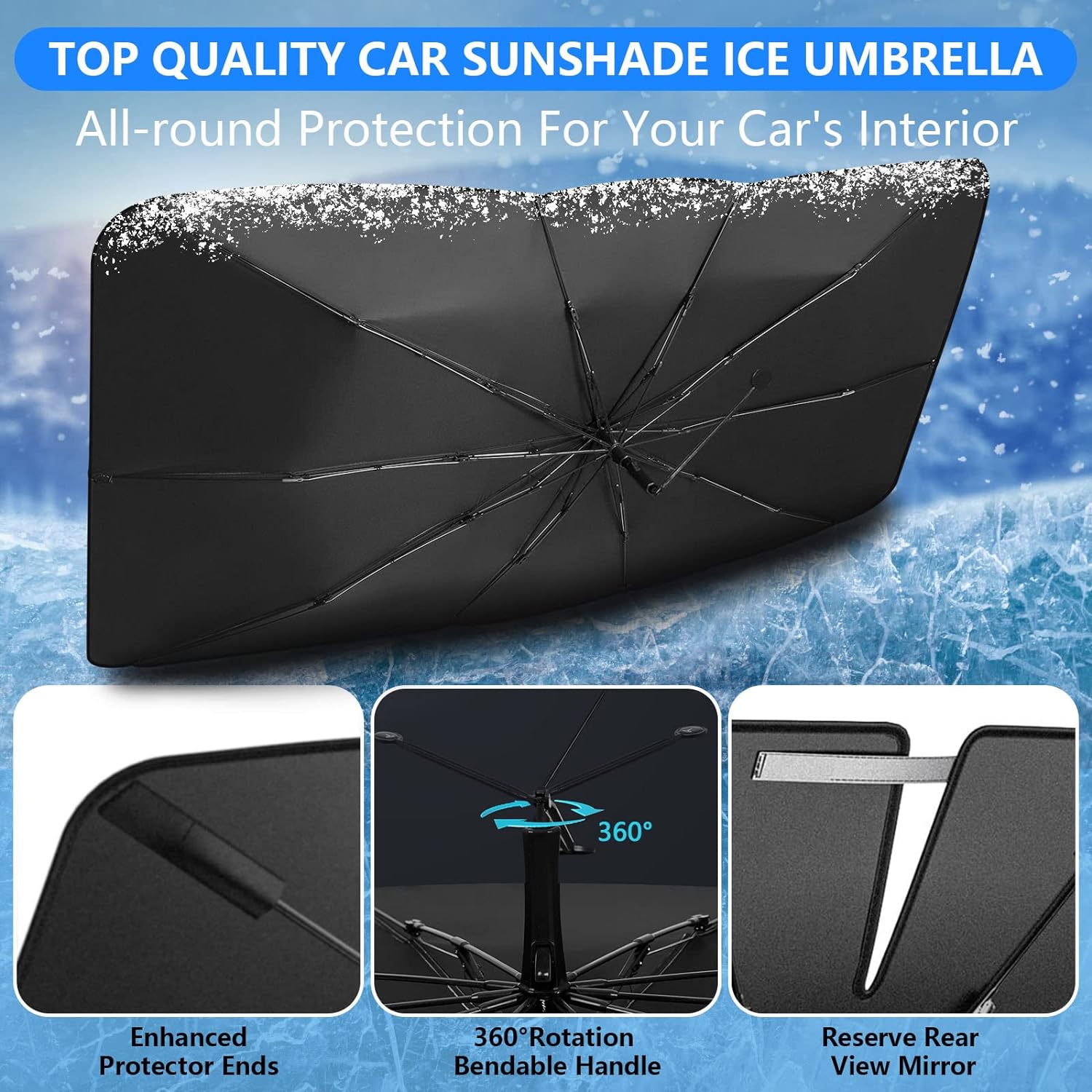 Willow Car Sun Shade - back view
