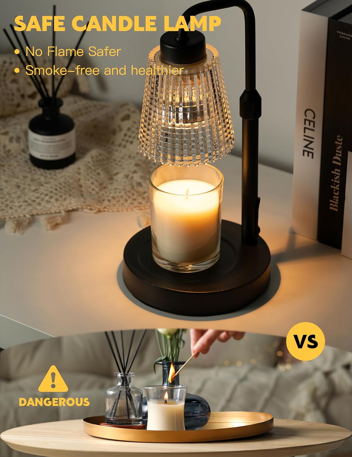 Cedar LED Dimmable Lamp - fabric and finish detail