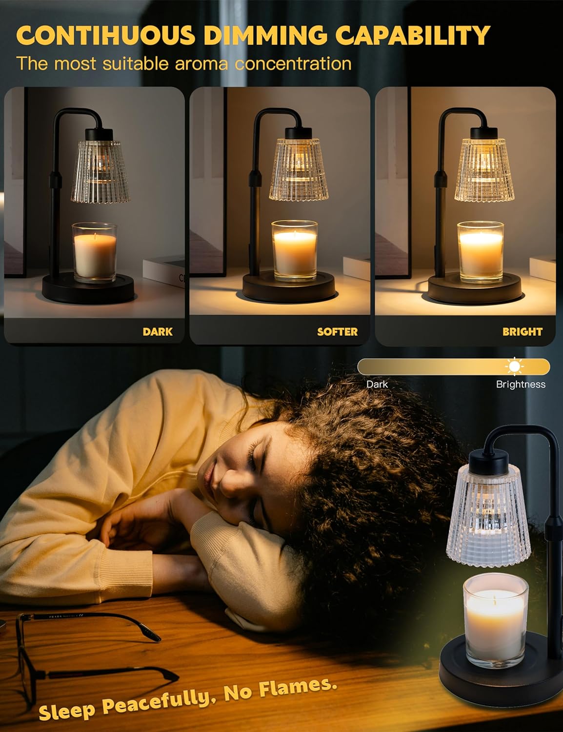 Cedar LED Dimmable Lamp - back view