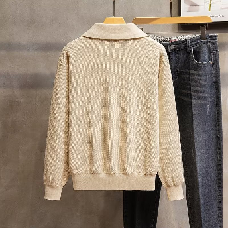 Gideon Men's Sweater - fabric and finish detail