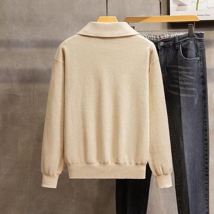 Gideon Men's Sweater - fabric and finish detail