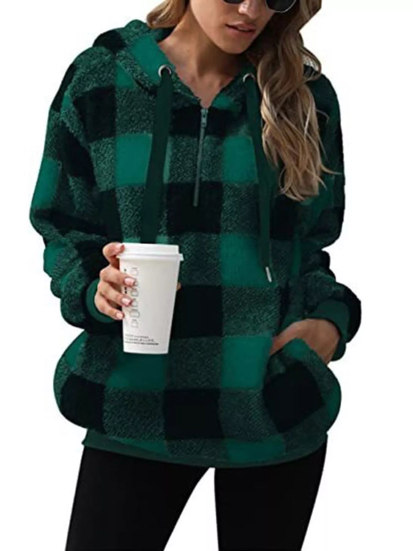 Faye Women's Plaid Sweater - styled view