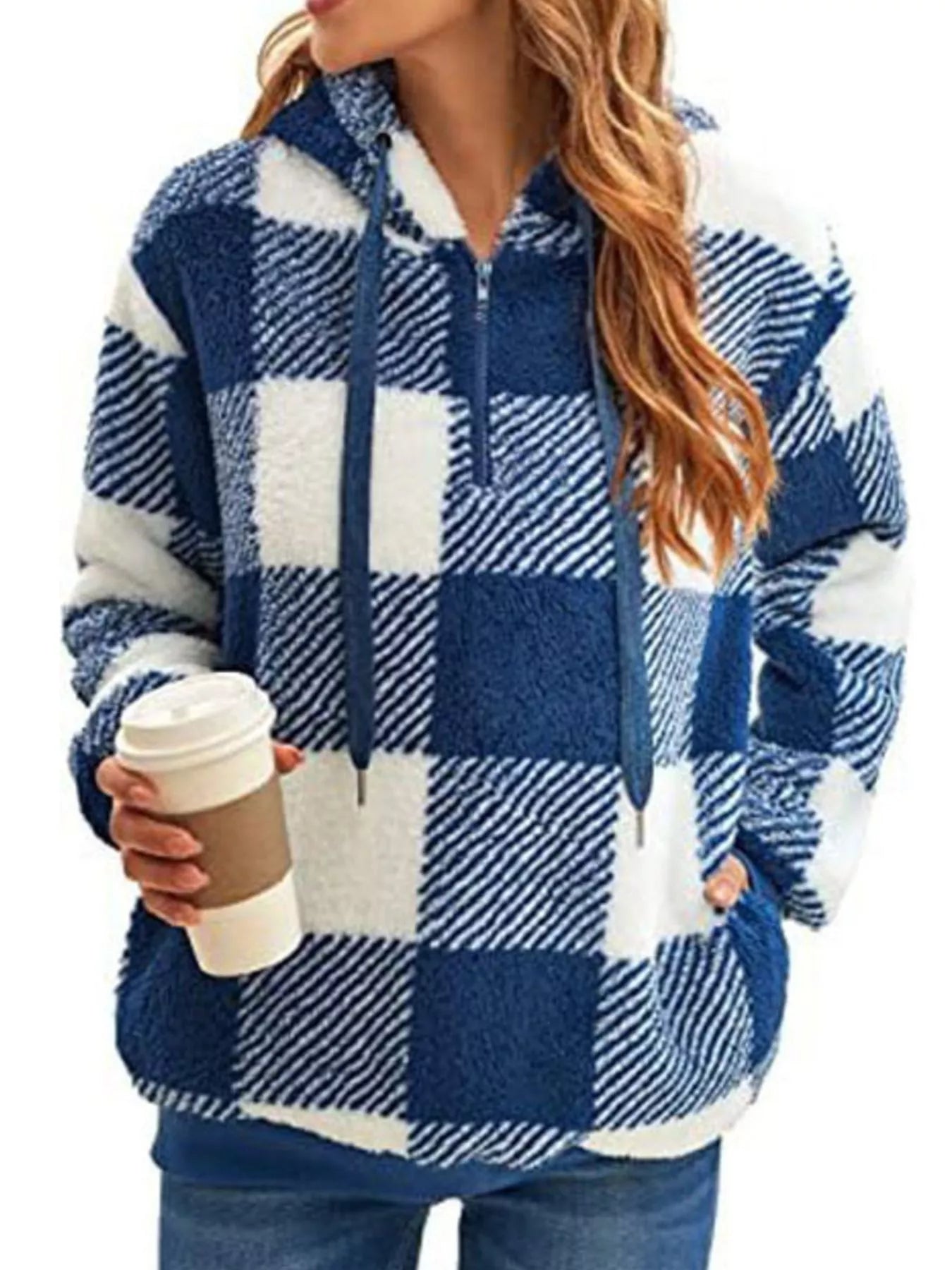 Faye Women's Plaid Sweater - front view