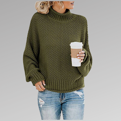 Selma Women's Oversized Sweater - fabric and finish detail