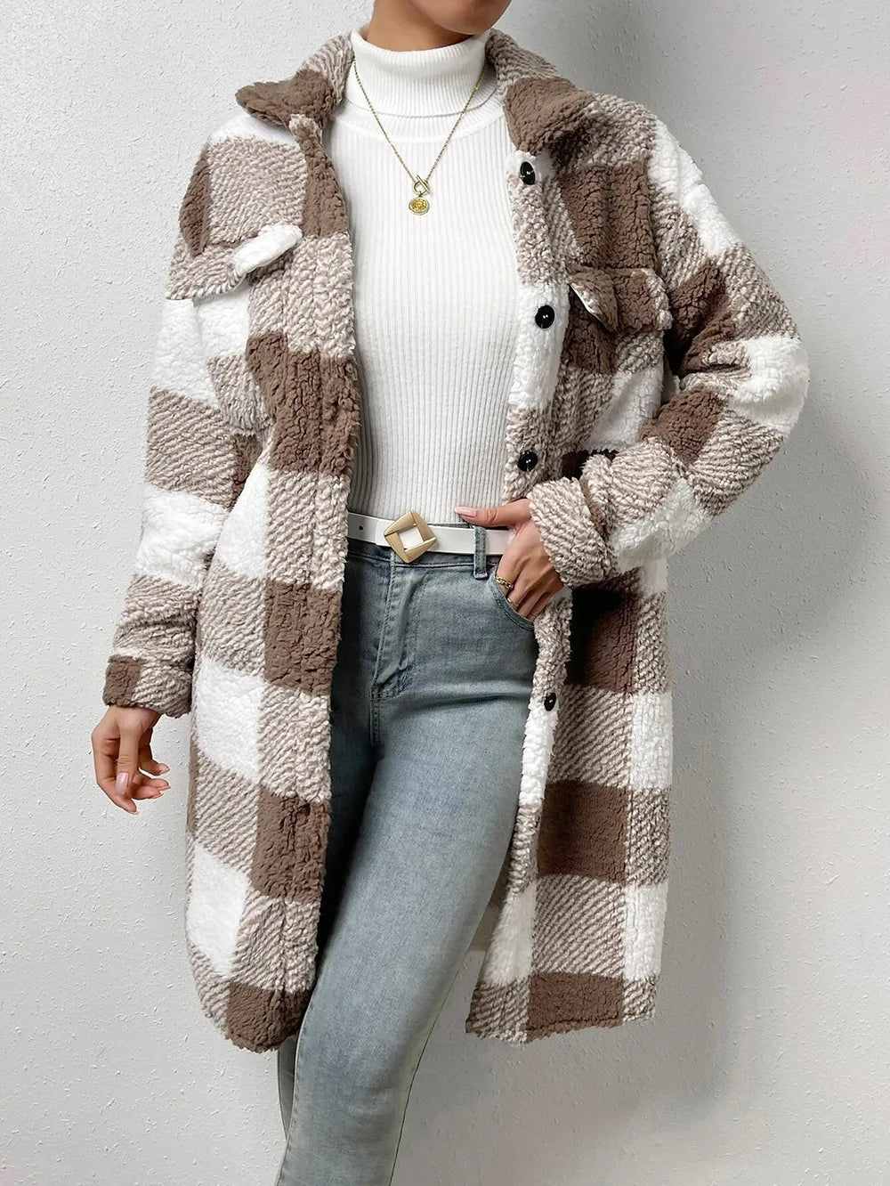 Ottilie Women's Plaid Jacket - styled view