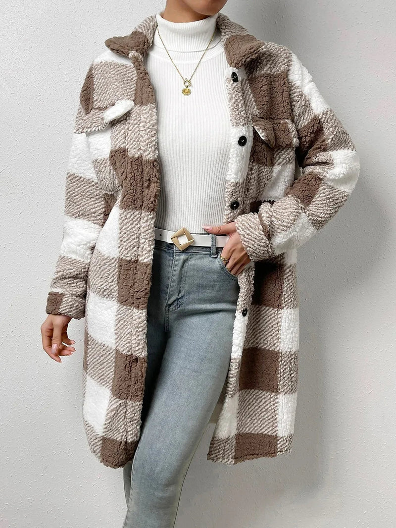 Ottilie Women's Plaid Jacket - styled view