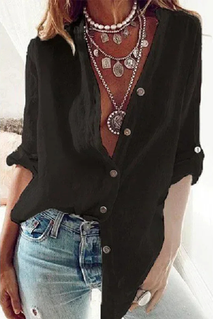 Paloma Women's Linen Shirt - styled view
